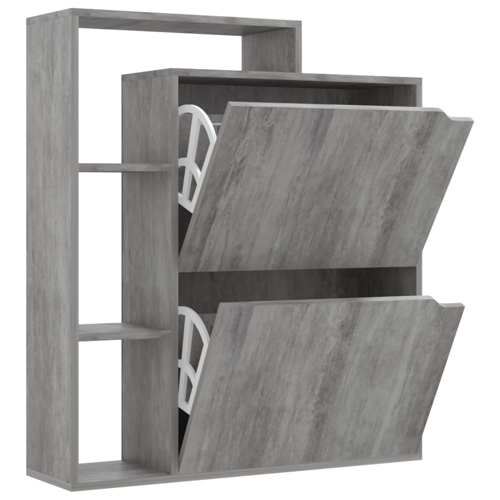 Skoställ Betonggrå Skoskåp 79,5x24x90,5 cm