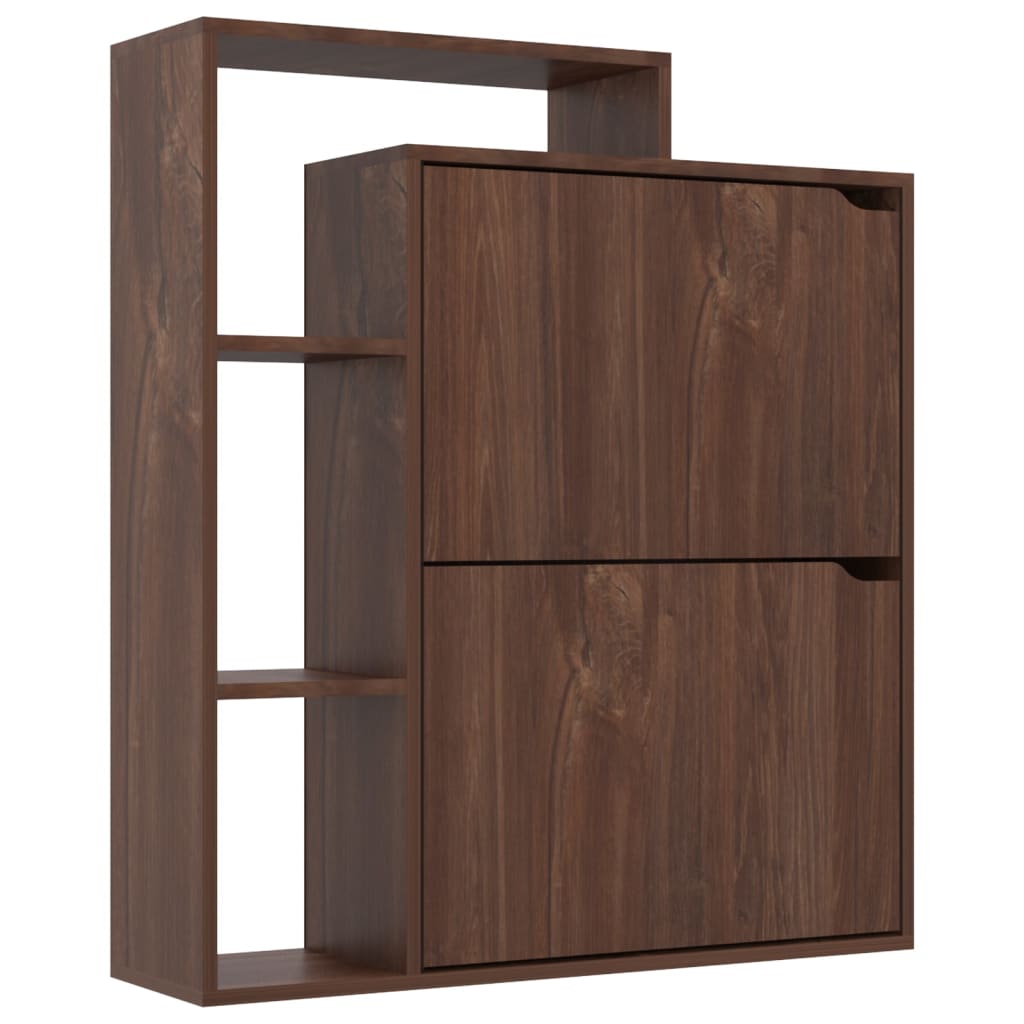 Skoställ Brun Ek Skoskåp 79,5x24x90,5 cm