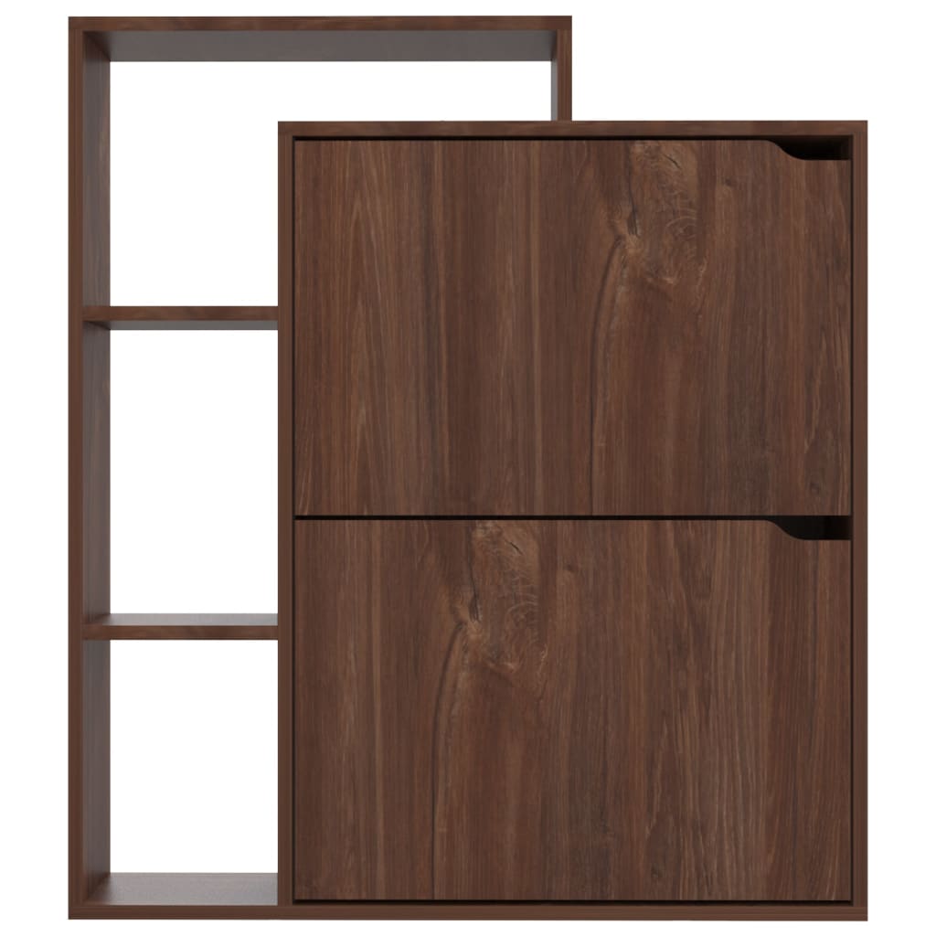 Skoställ Brun Ek Skoskåp 79,5x24x90,5 cm