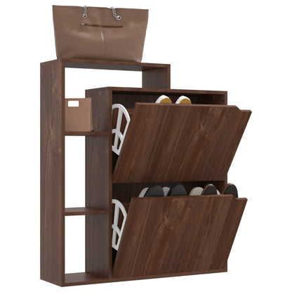 Skoställ Brun Ek Skoskåp 79,5x24x90,5 cm