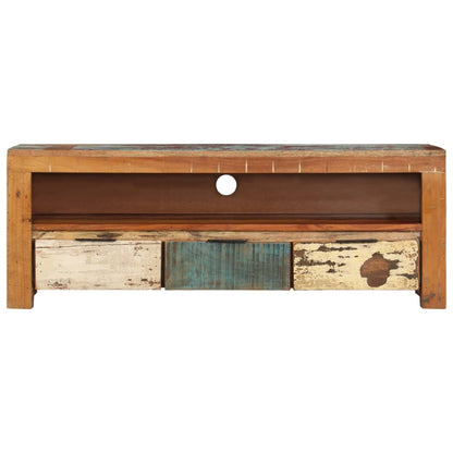 Tv-bänk 110x30x40 cm massivt återvunnet trä
