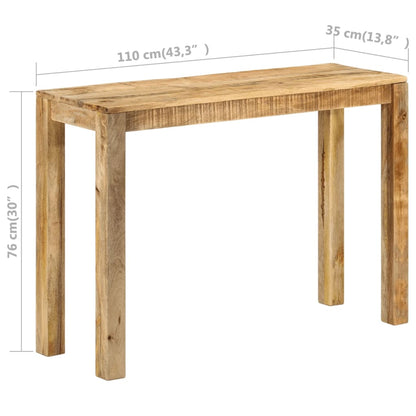 Avlastningsbord Konsollbord Trä 110x35x76 cm grovt mangoträ