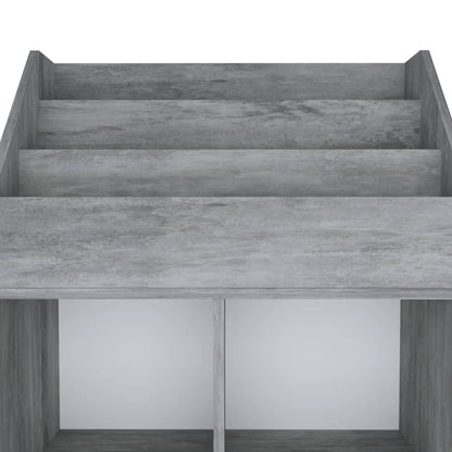 Tidskriftshållare för barn Betonggrå 71x30x114 cm