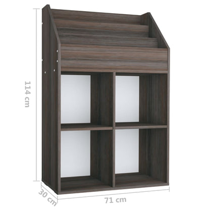 Tidskriftshållare för barn Grå 71x30x114 cm