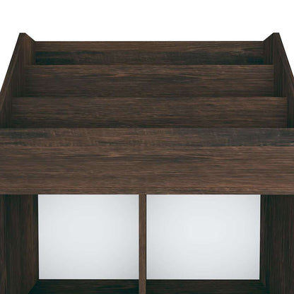 Tidskriftshållare för barn rökig Ek 71x30x114 cm