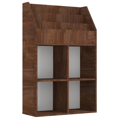 Tidskriftshållare för barn Brun Ek 71x30x114 cm