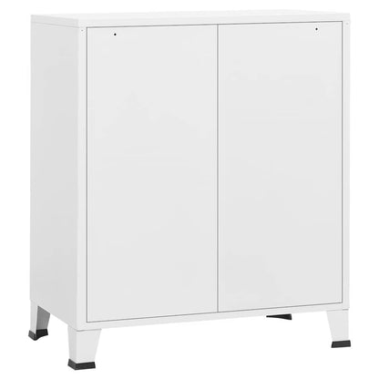 Byrå DIV. industriell Vit 78x40x93 cm metall