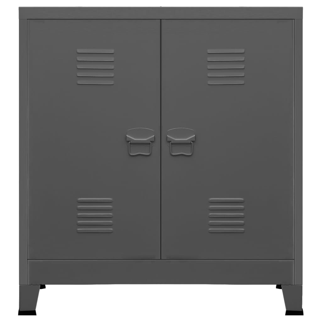 Skåp DIV. antracit 90x40x100 cm stål