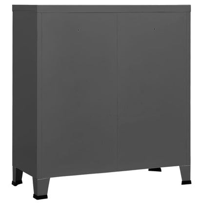 Skåp DIV. antracit 90x40x100 cm stål