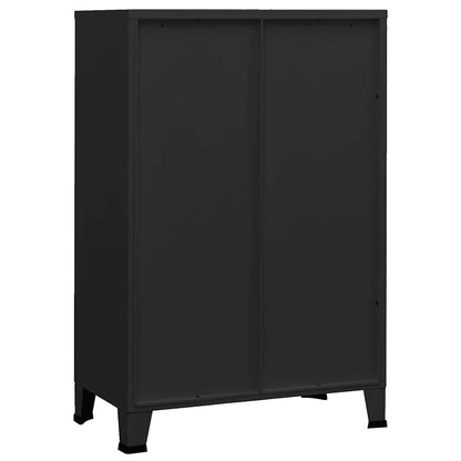 Skåp DIV. Svart 75x40x115 cm metall