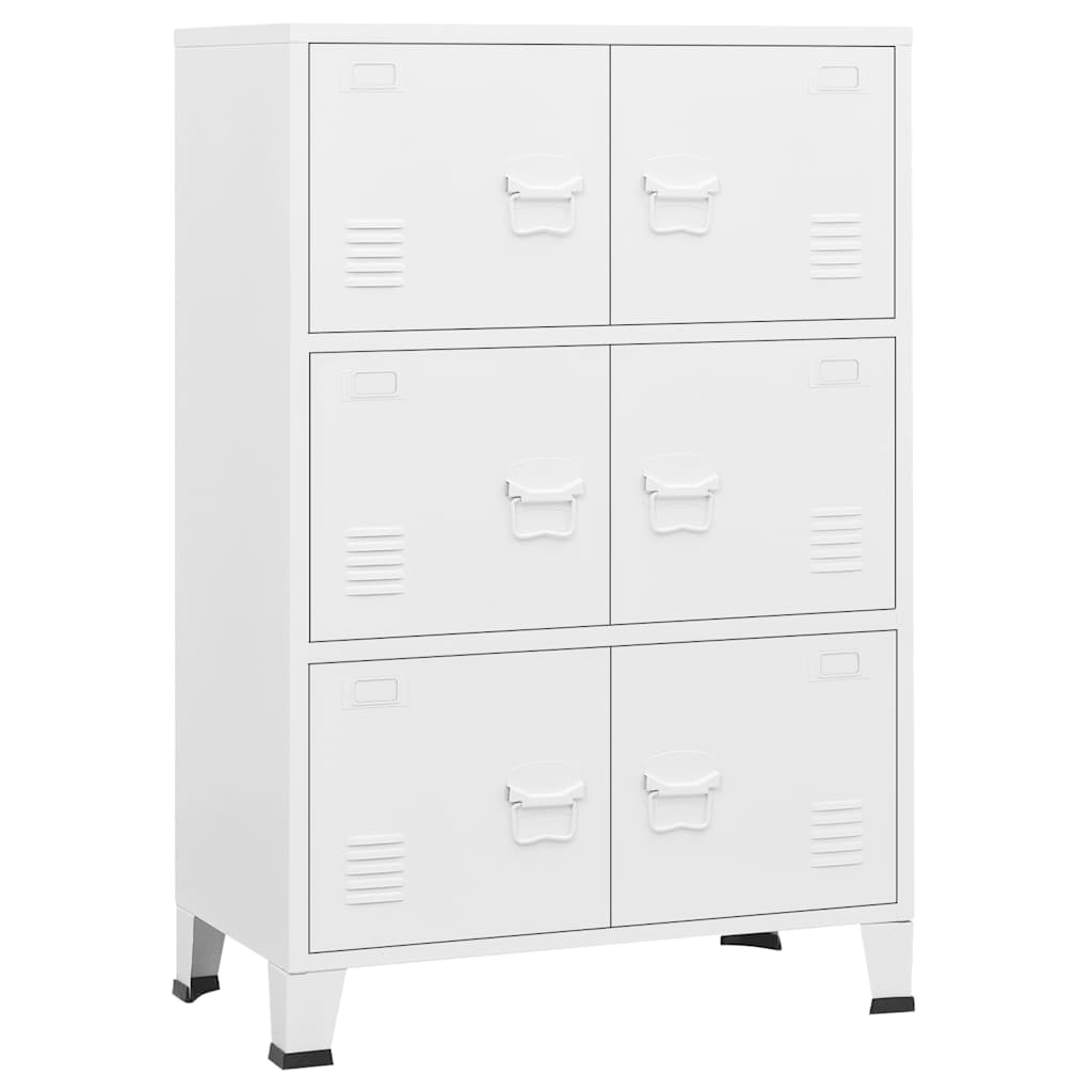Skåp DIV. Vit 75x40x115 cm metall
