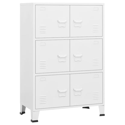 Skåp DIV. Vit 75x40x115 cm metall