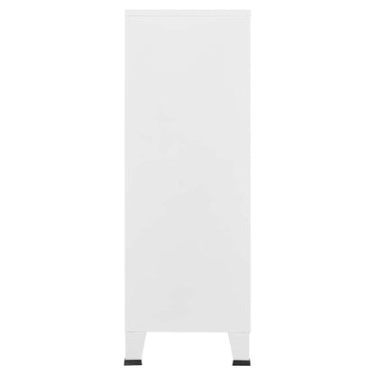Skåp DIV. Vit 75x40x115 cm metall