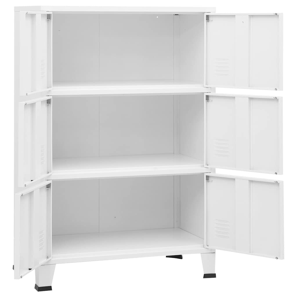 Skåp DIV. Vit 75x40x115 cm metall