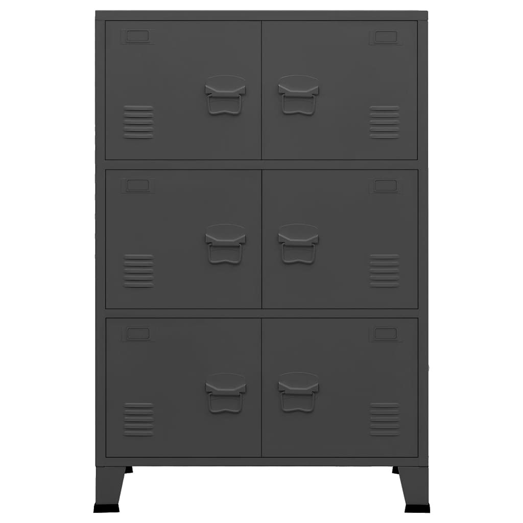 Skåp DIV. antracit 75x40x115 cm metall