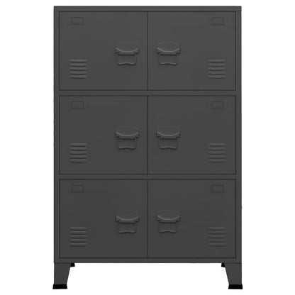 Skåp DIV. antracit 75x40x115 cm metall