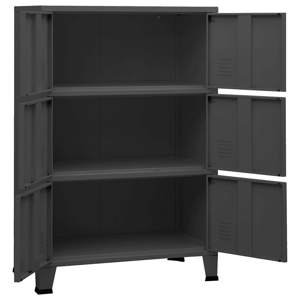 Skåp DIV. antracit 75x40x115 cm metall