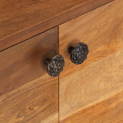 TV-Möbel Trä TV-Bänk massivt akaciaträ med honungsfinish 140x30x40 cm