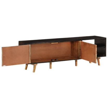 TV-bänk 140x30x45 cm grovt mangoträ massivt akaciaträ