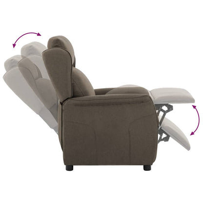 Fåtölj Taupe Reclinerfåtölj 67.5 x 93.5 x 101.5 cm tyg
