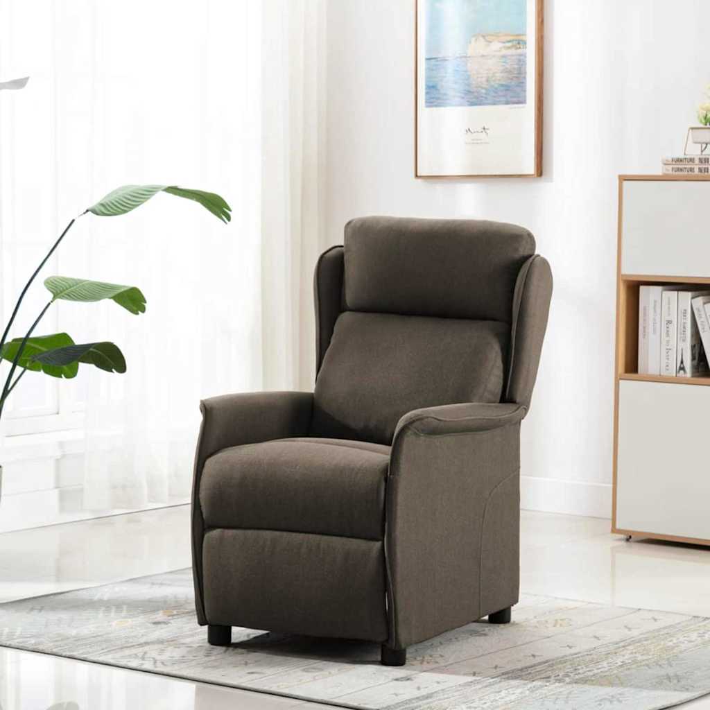 Fåtölj Taupe Reclinerfåtölj 67.5 x 93.5 x 101.5 cm tyg