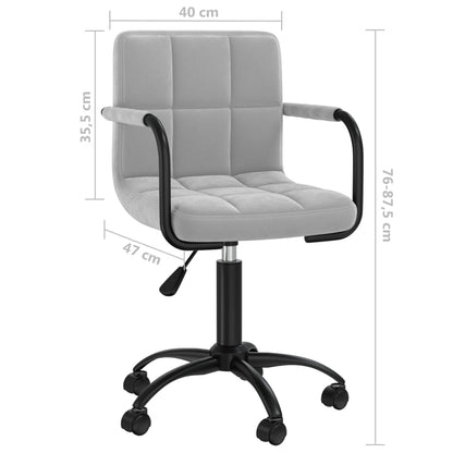 Matstol Ljusgrå Snurrbar sammet