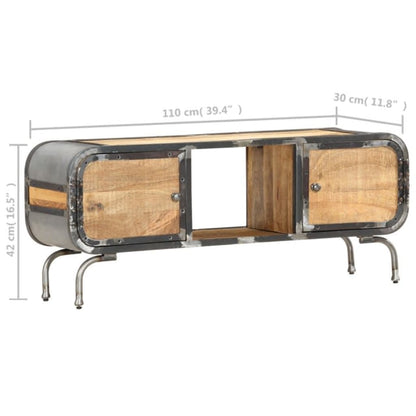 Tv-bänk 110x30x42 cm massivt mangoträ