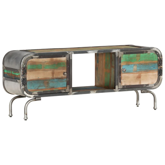 TV-Möbel Trä TV-Bänk flerfärgad 110x30x42 cm massivt återvunnet trä