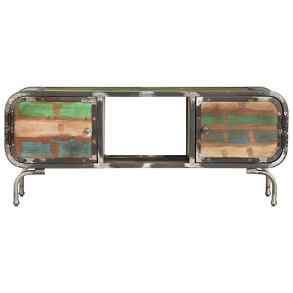 TV-Möbel Trä TV-Bänk flerfärgad 110x30x42 cm massivt återvunnet trä