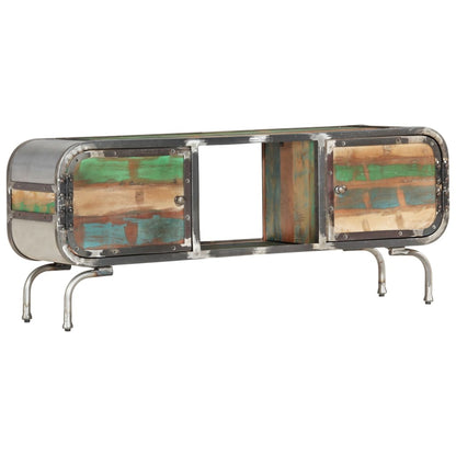 TV-Möbel Trä TV-Bänk flerfärgad 110x30x42 cm massivt återvunnet trä