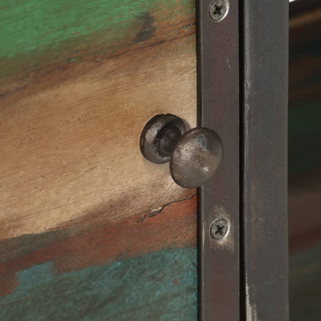 TV-Möbel Trä TV-Bänk flerfärgad 110x30x42 cm massivt återvunnet trä