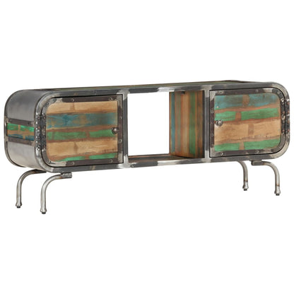 TV-Möbel Trä TV-Bänk flerfärgad 110x30x42 cm massivt återvunnet trä