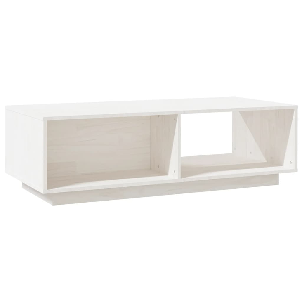 Soffbord Vit 110x50x33,5 cm massiv furu
