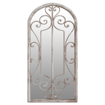 Väggspegel sandfärgad 70x30 cm järn för utomhusbruk