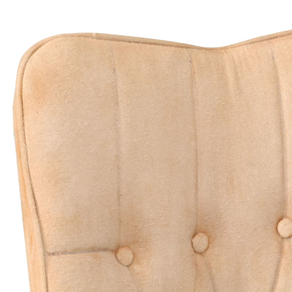 Fåtölj Gräddvit Öronlappsfåtölj kanvas