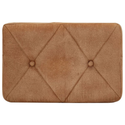 Fåtölj Brun Öronlappsfåtölj med fotpall kanvas