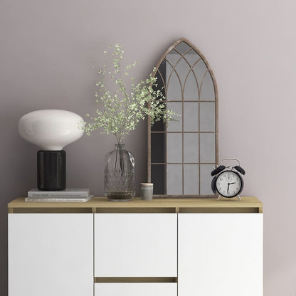 Väggspegel sandfärgad 70x30 cm järn för inomhusbruk