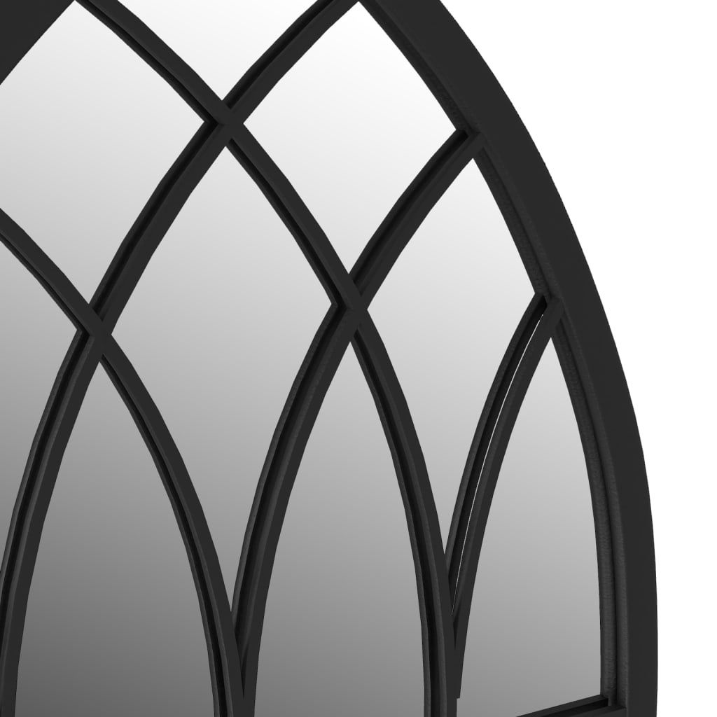 Väggspegel Svart 70x30 cm järn för inomhusbruk