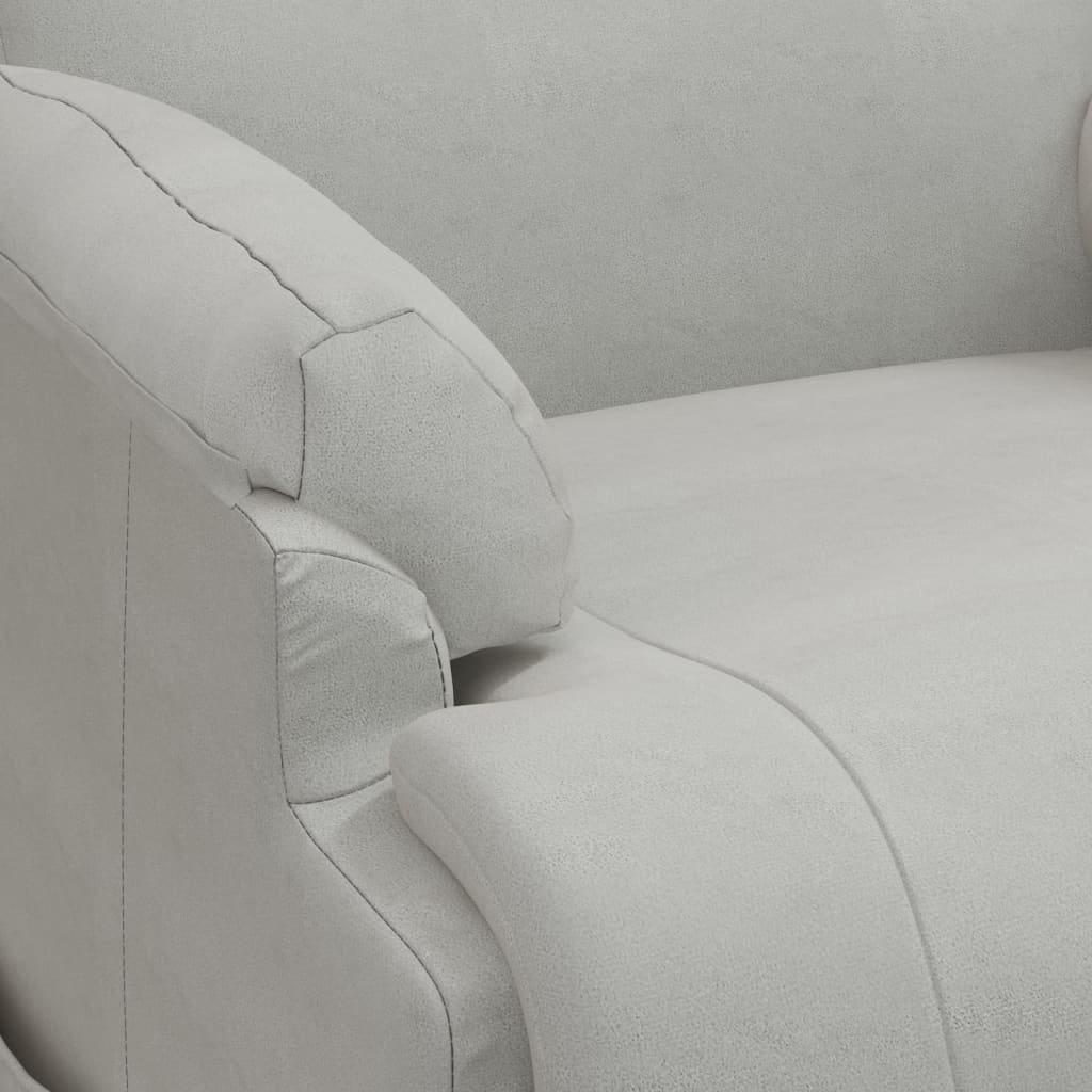 Fåtölj Ljusgrå med uppresningshjälp konstmocka