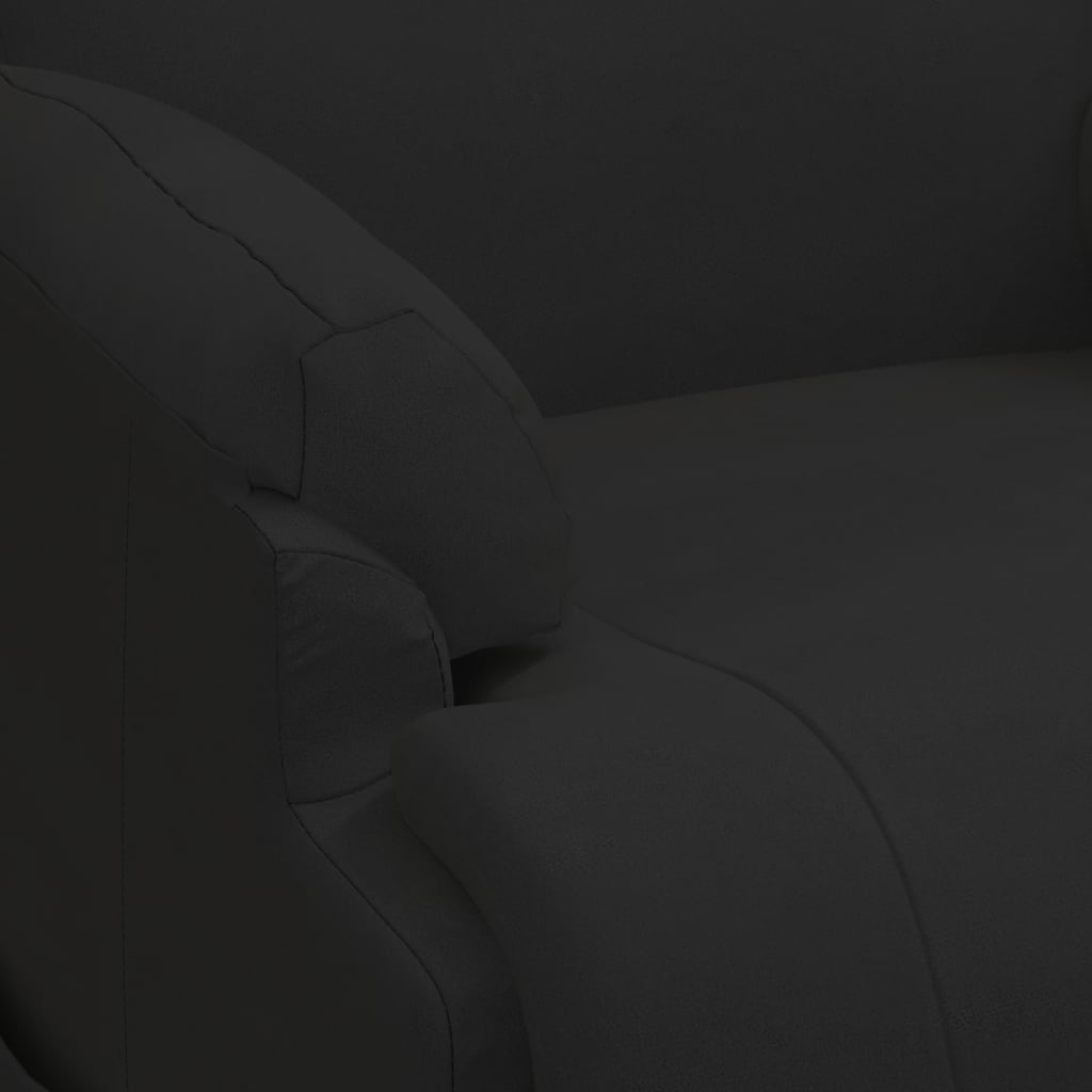 Fåtölj Svart Reclinerfåtölj med uppresningshjälp konstmocka