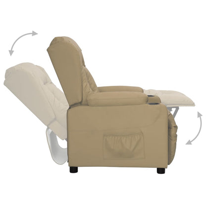 Fåtölj Cappuccino med uppresningshjälp konstläder