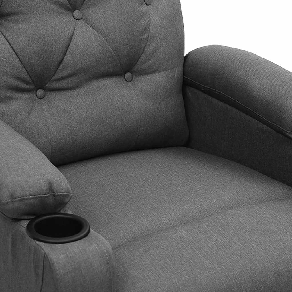 Fåtölj Ljusgrå med uppresningshjälp tyg