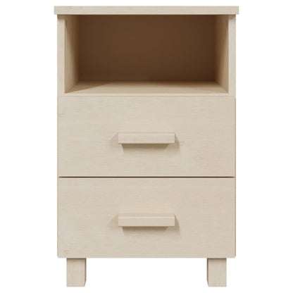 Sängbord HAMAR 2 st honungsbrun 40x35x62 cm massivt trä