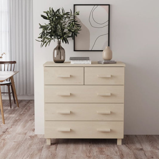 Byrå Honungsbrun HAMAR Honungsbrun 79x40x80 cm massiv furu