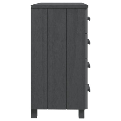 Byrå HAMAR mörkgrå 79x40x80 cm massiv furu