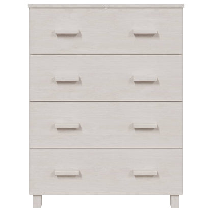 Byrå Vit HAMAR Vit 79x40x103,5 cm massiv furu