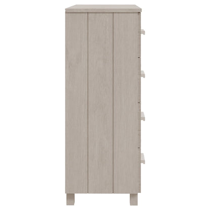 Byrå Vit HAMAR Vit 79x40x103,5 cm massiv furu