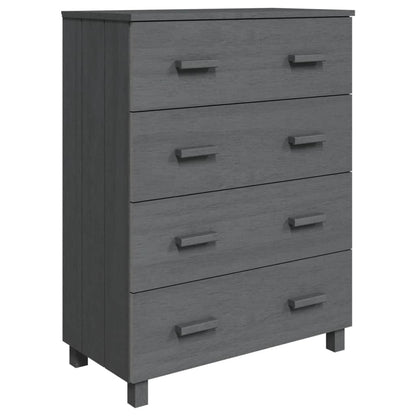 Byrå Grå HAMAR mörkgrå 79x40x103,5 cm massiv furu