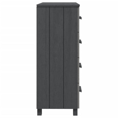 Byrå Grå HAMAR mörkgrå 79x40x103,5 cm massiv furu