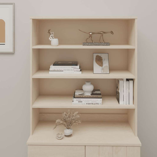 Skänk Honungsbrun Överdel till högskåp HAMAR 90x30x100 cm massiv furu